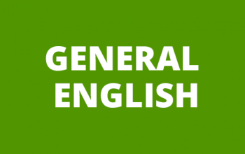 Free online English course banner promoting general English language learning.